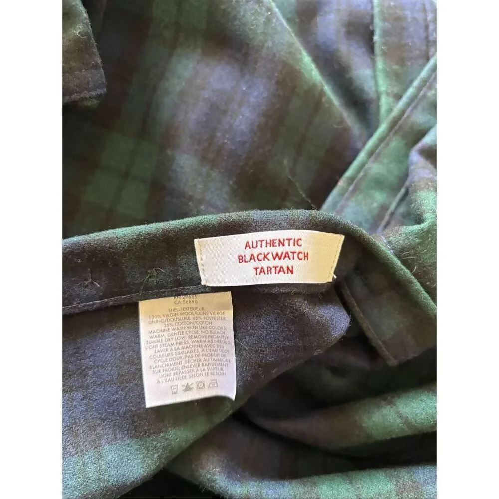 Pendleton Lodge Shirt Blackwatch Tartan 100% Virgin Wool Button Up Mens Size XL